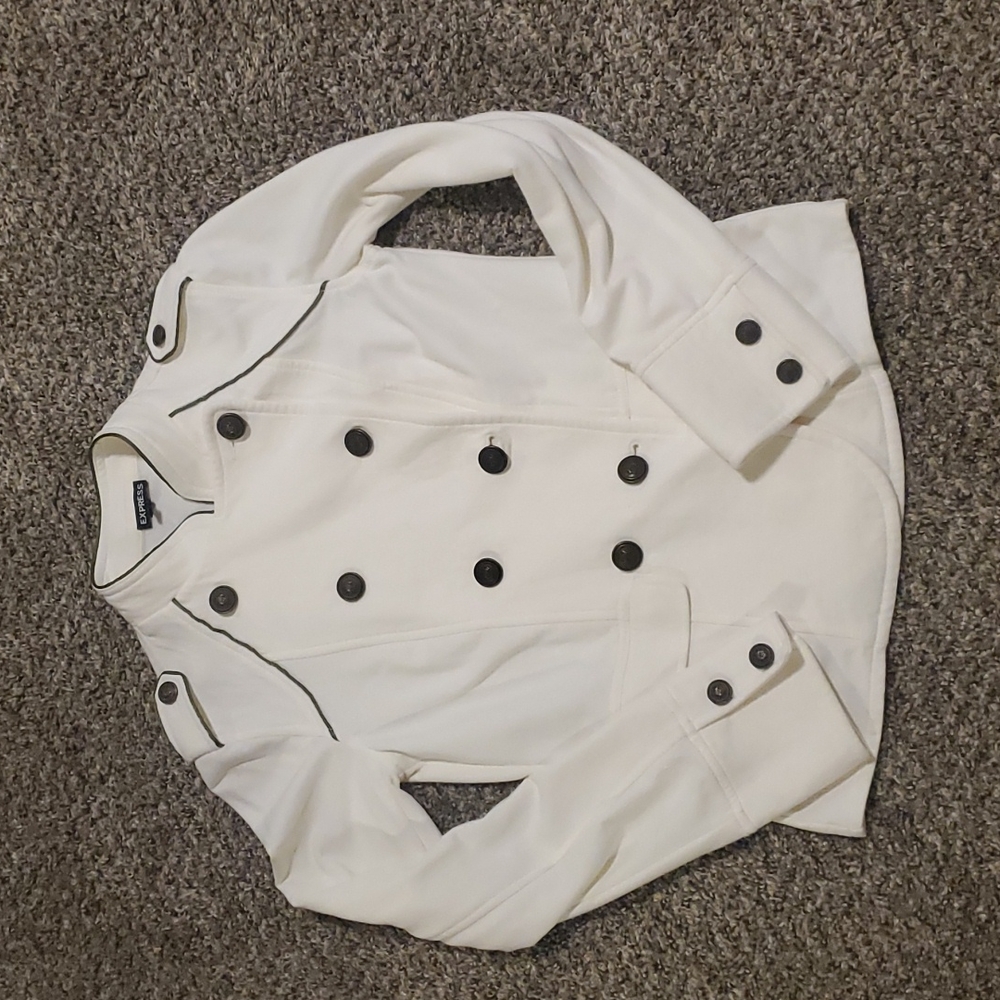 Cream pea coat blazer